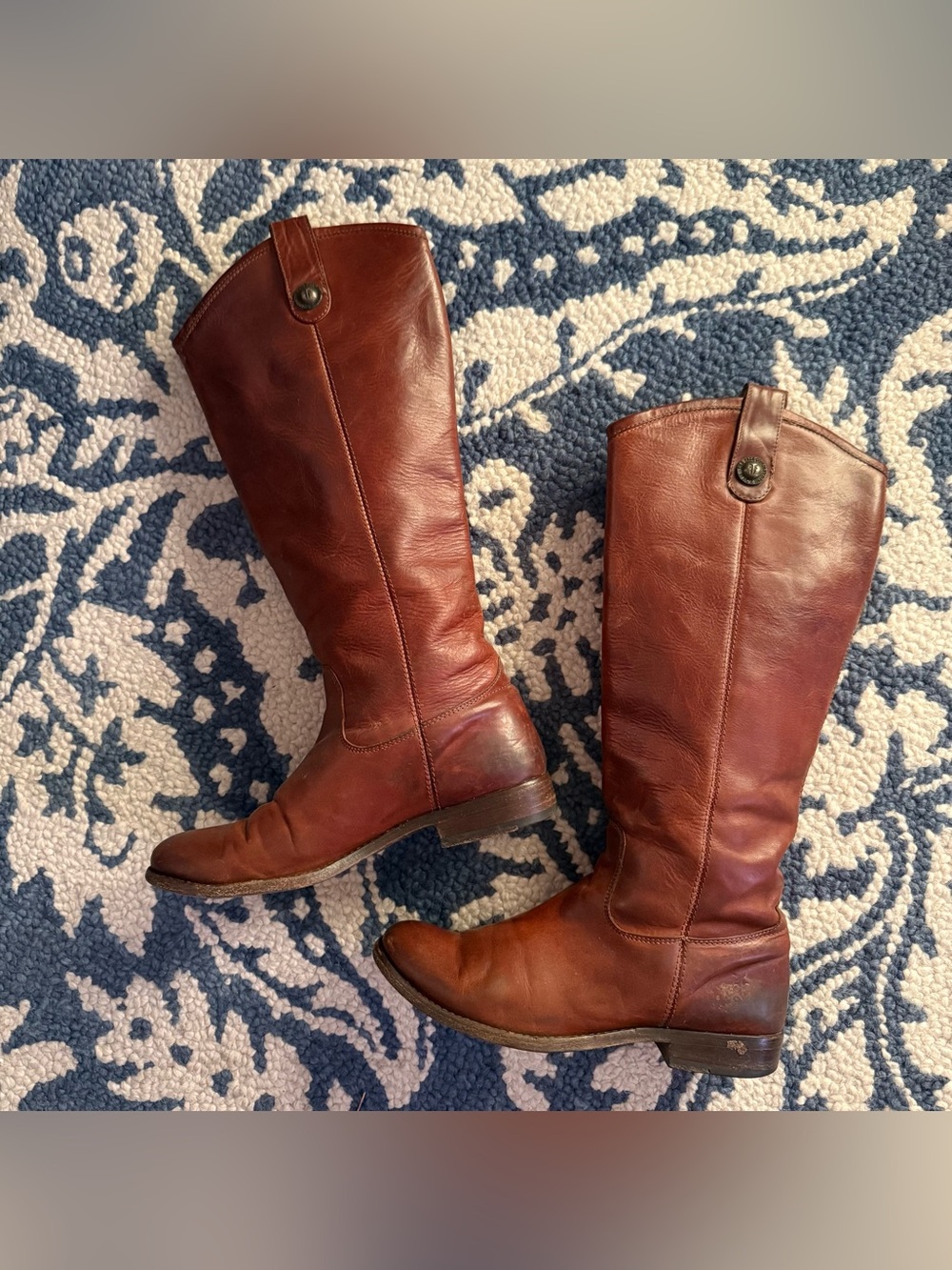 Frye Tall Leather Riding Boots in Brown